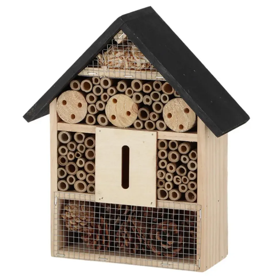 Esschert Design Esschert insectenhotel - hout - zwart/naturel - 24.5x9.5x29 cm Sale