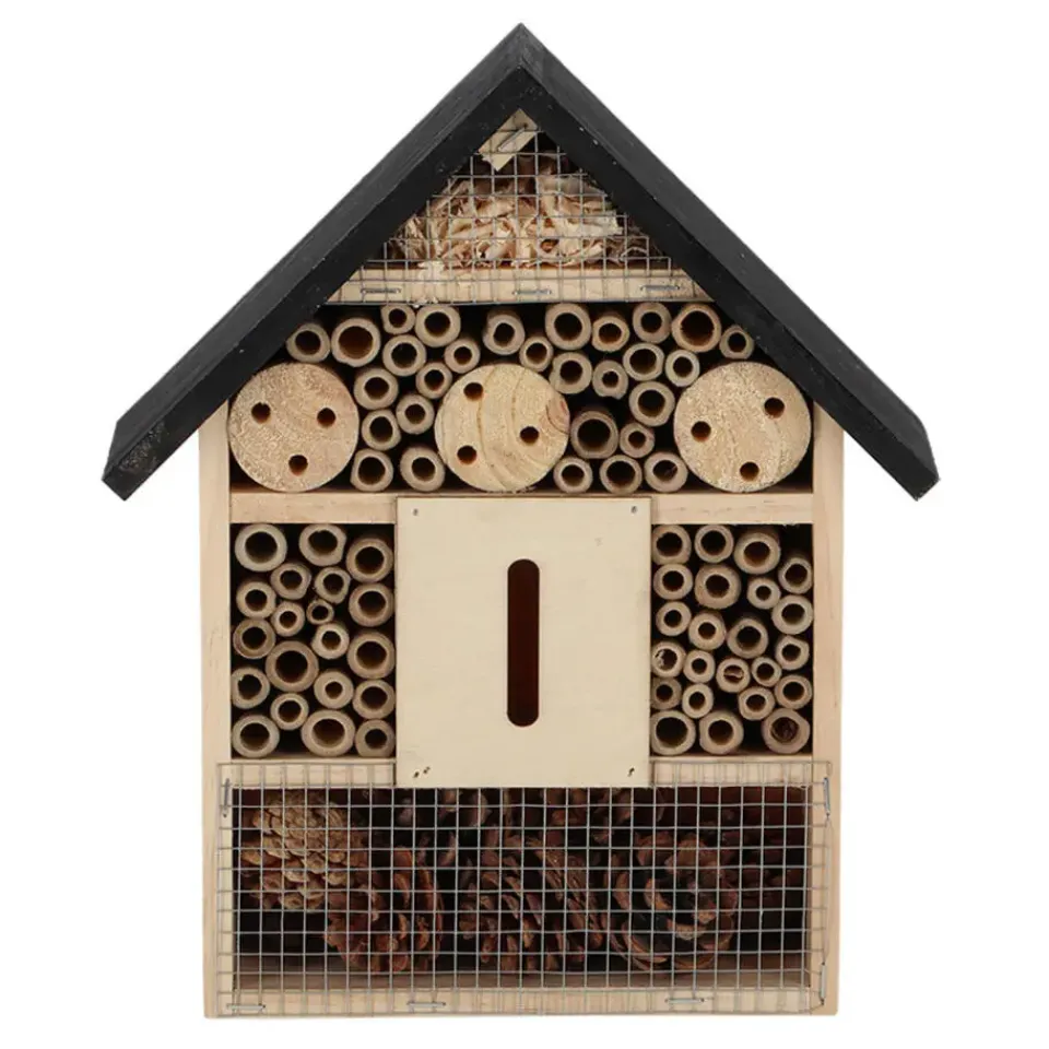 Esschert Design Esschert insectenhotel - hout - zwart/naturel - 24.5x9.5x29 cm Sale