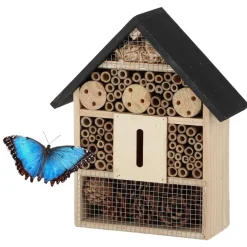 Esschert Design Esschert insectenhotel - hout - zwart/naturel - 24.5x9.5x29 cm Sale