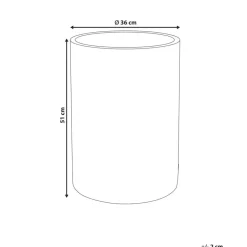 Leen Bakker EUCOMMIA - Bloempot - Grijs - MgO New