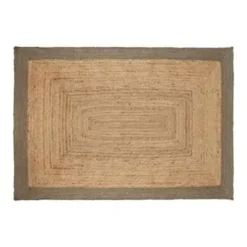 Eva Interior Eva Interieur Vloerkleed Jute - Naturel/Groen - 140x190 Hot