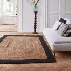 Eva Interior Eva Interieur Vloerkleed Jute - Naturel/Antraciet - 140x190 Discount
