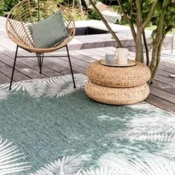 Eva Interior Buiten vloerkleed - Leaf - Groen - 200x290 cm Discount