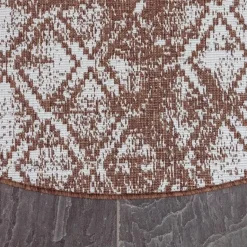 Eva Interior Buitenkleed Rond Frost - Roest - dubbelzijdig 200cm Sale