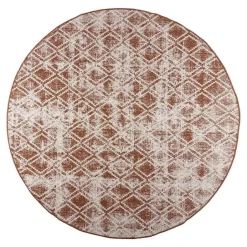 Eva Interior Buitenkleed Rond Frost - Roest - dubbelzijdig 200cm Sale