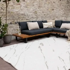 Eva Interior Buitenkleed Marble naturel/wit - 290 x 200 cm Hot