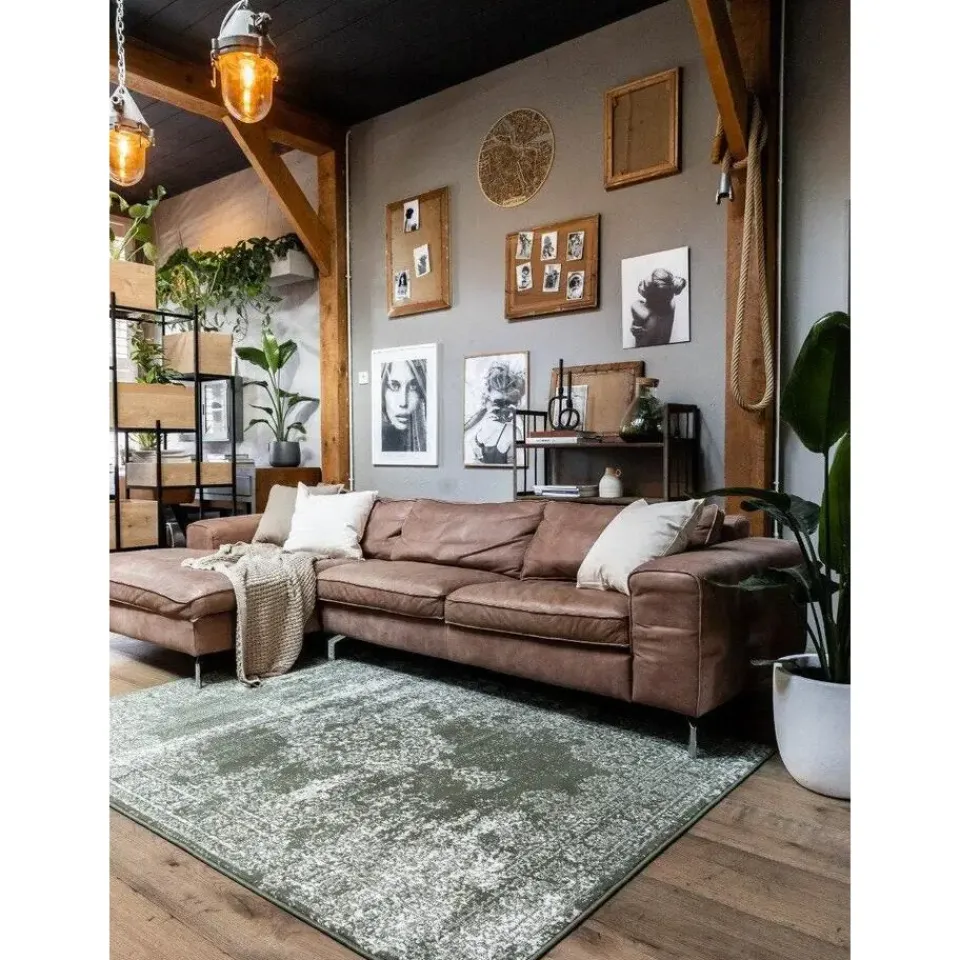 Eva Interior Vintage Vloerkleed Bloom Groen - 270 x 185 cm Discount