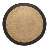Eva Interior Vloerkleed Jute Rond - Naturel/Antraciet - 180 Ø Online