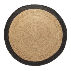 Eva Interior Vloerkleed Jute Rond - Naturel/Antraciet - 180 Ø Online