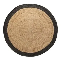 Eva Interior Vloerkleed Jute Rond - Naturel/Antraciet - 120 Ø Clearance