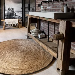 Eva Interior Vloerkleed Jute Rond - Naturel - 240 Ø (L) Discount