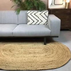 Eva Interior vloerkleed ovaal jute - naturel - 200 x 300 cm New