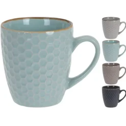 Excellent Houseware Bekers koffiekopjes - 4x - gekleurd - 300 ml Outlet