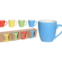 Excellent Houseware Koffiekopjes - 4 stuks - multi-kleur - 240 ml Sale