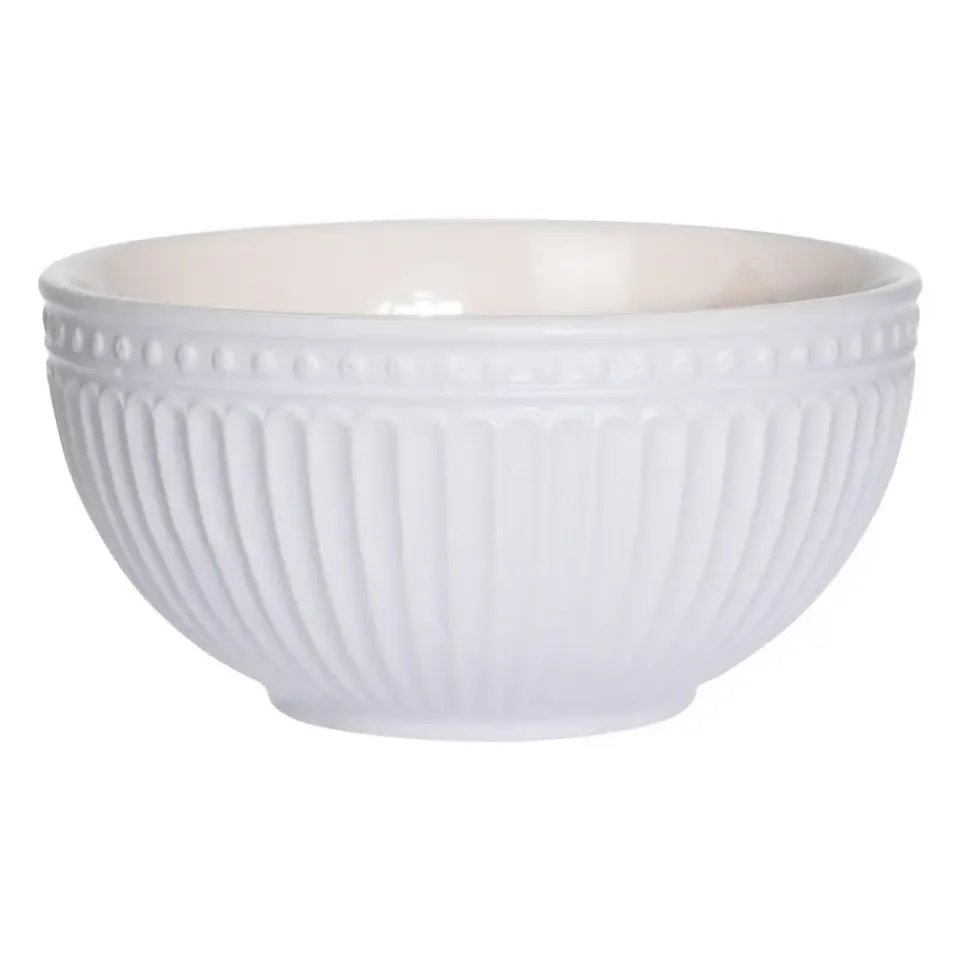 Excellent Houseware kommen/schaaltjes - D14 x H7 cm - ivoor wit