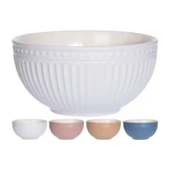 Excellent Houseware kommen/schaaltjes - D14 x H7 cm - ivoor wit