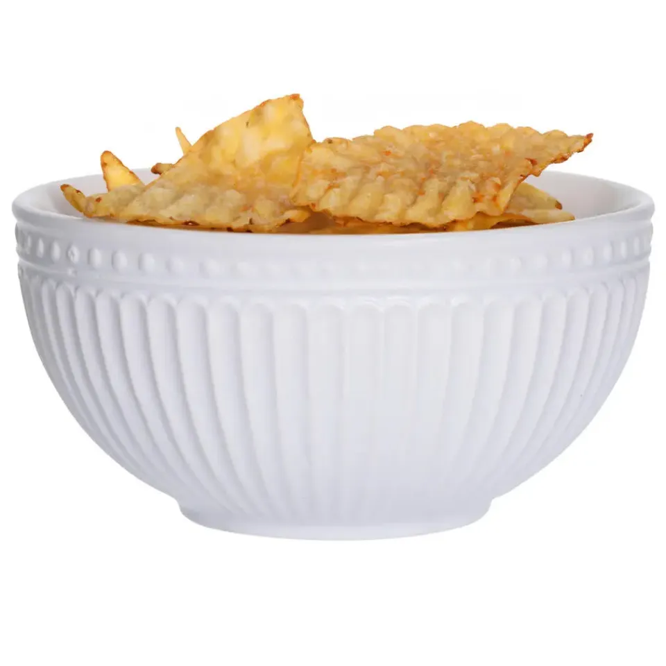 Excellent Houseware kommen/schaaltjes - D14 x H7 cm - ivoor wit