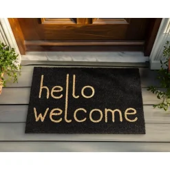 Beliani FANSIPAN - Deurmat - Zwart - 40 x 60 cm - Kokos Best