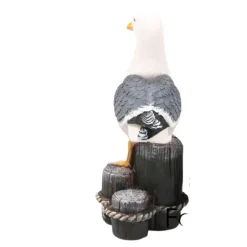 Farmwood Animals Farmwood Meeuw op 3 palen vogel tuin beeldje - buiten - 18x8x20cm Outlet