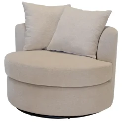 Giga Meubel Fauteuil Beige Stof - Zithoogte 45cm - Thony Luxe New