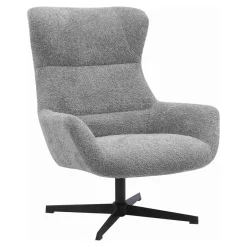House Nordic Fauteuil Draaibaar - Donkergrijs Stof - 89x80x101cm - Bescia New