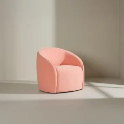 Fjôrd Fauteuil Roze Stof - 79x70x69cm - Neo Discount