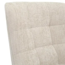 Livingfurn Fauteuil Stof Beige - Draaibaar - Zitdiepte 53cm - 53x53x99cm Discount