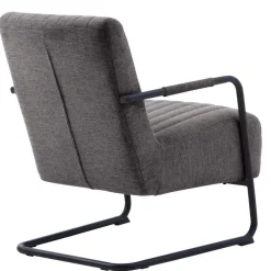 Giga Living Fauteuil Stof/Metaal Donkergrijs - Incl. Armleuning - Trout Clearance