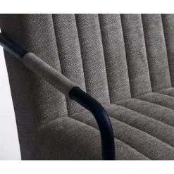 Giga Living Fauteuil Stof/Metaal Donkergrijs - Incl. Armleuning - Trout Clearance