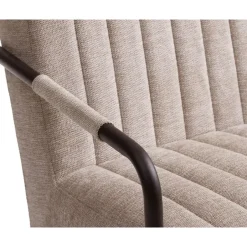 Giga Living Fauteuil Stof/Metaal Zandkleur - Incl. Armleuning - Trout - Set van 2 Outlet