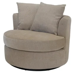 Giga Meubel Fauteuil Taupe Stof - Zithoogte 45cm - Thony Luxe Hot