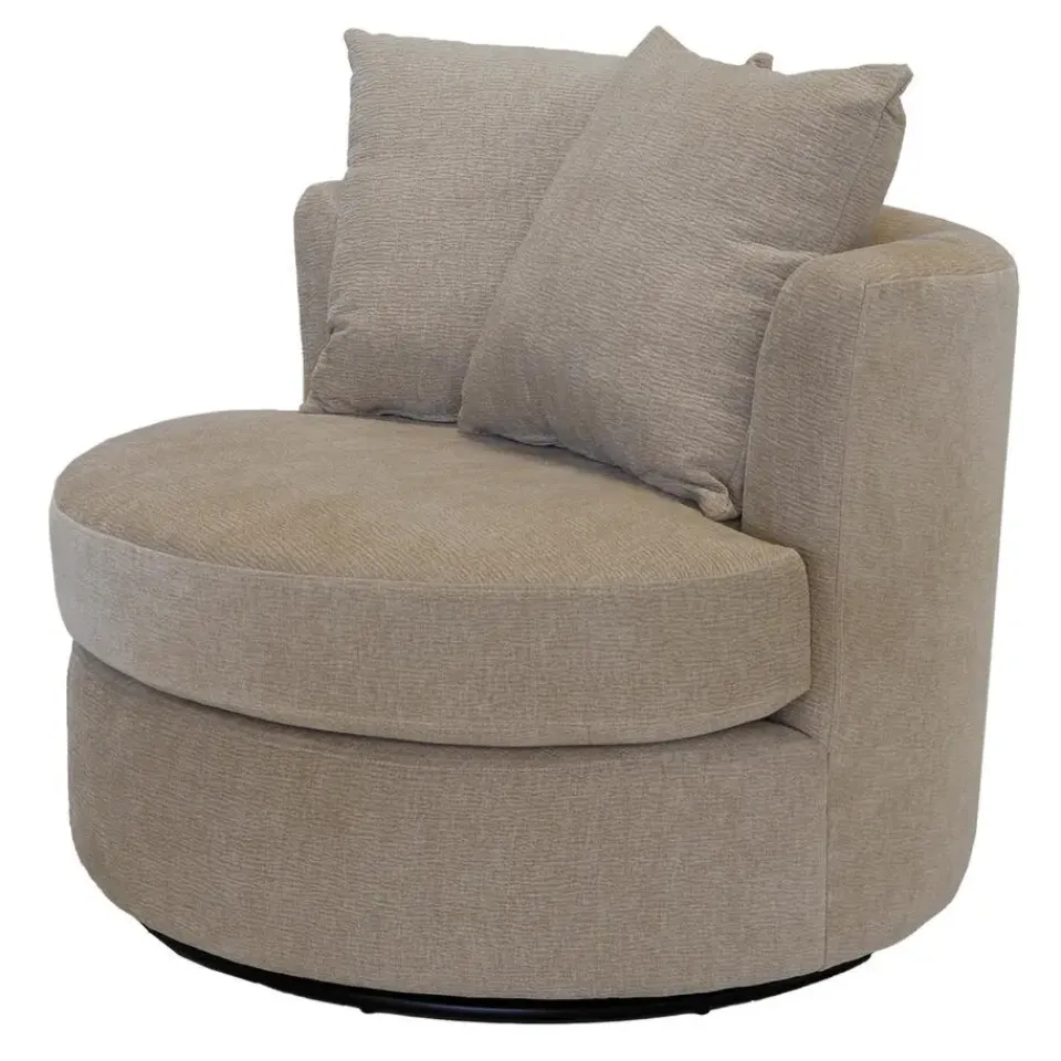 Giga Meubel Fauteuil Taupe Stof - Zithoogte 45cm - Thony Luxe Hot