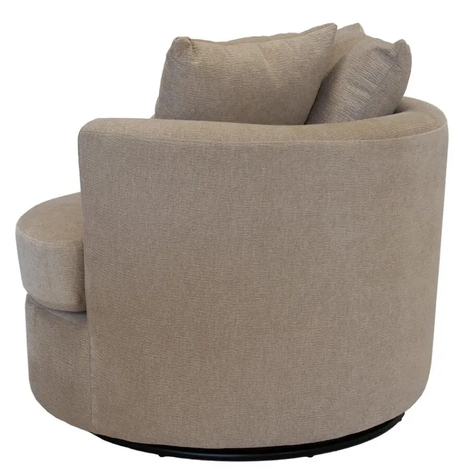 Giga Meubel Fauteuil Taupe Stof - Zithoogte 45cm - Thony Luxe Hot