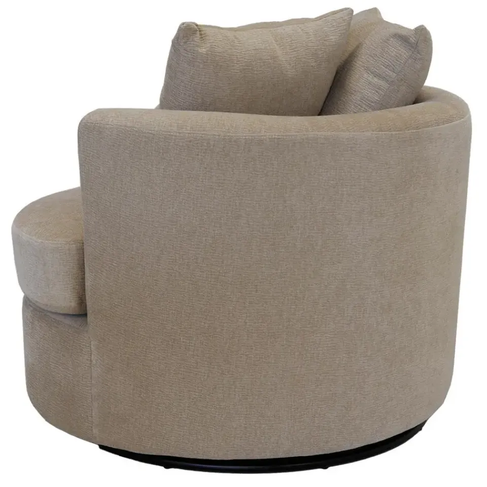 Giga Meubel Fauteuil Taupe Stof - Zithoogte 45cm - Thony Luxe Hot