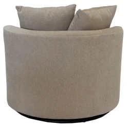 Giga Meubel Fauteuil Taupe Stof - Zithoogte 45cm - Thony Luxe Hot