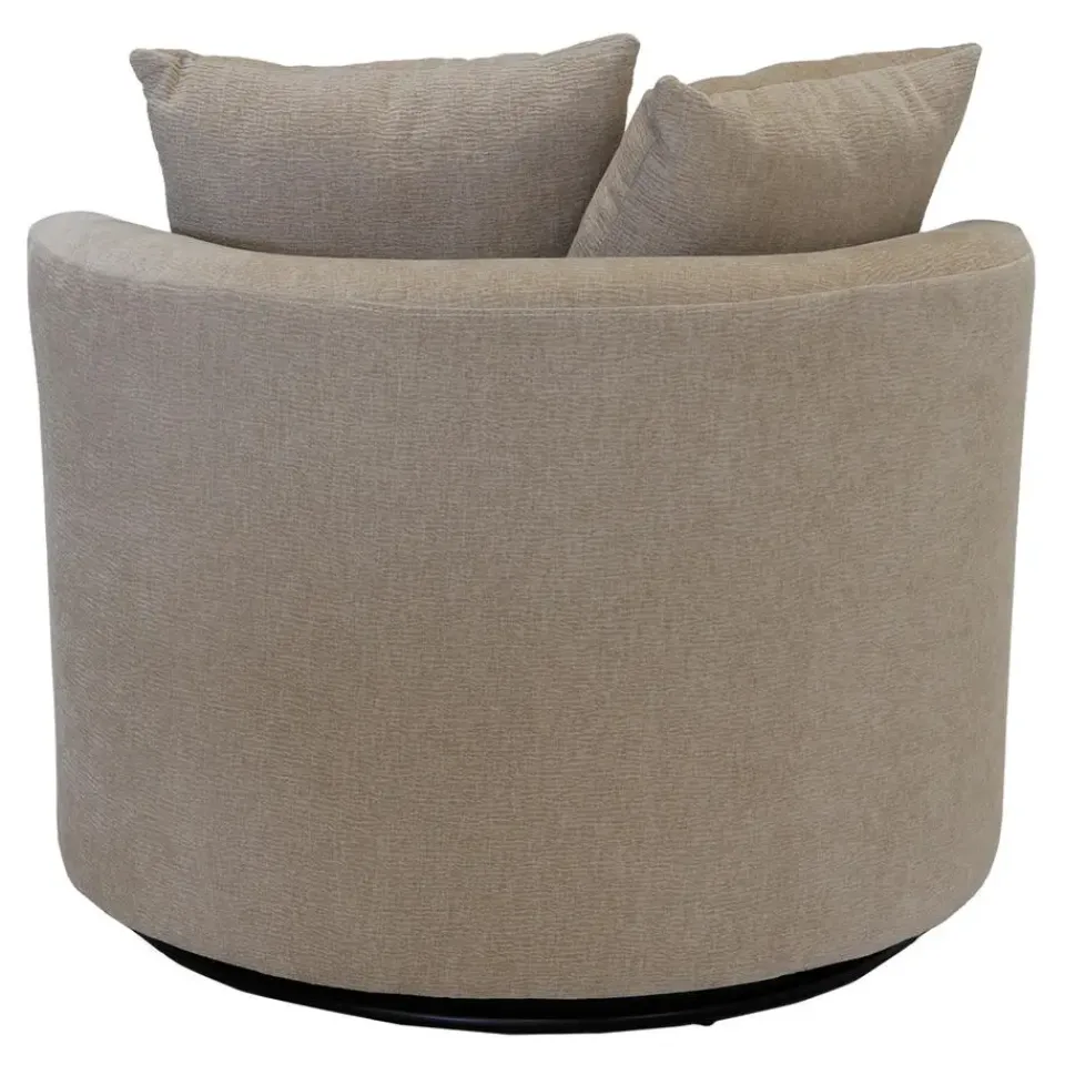 Giga Meubel Fauteuil Taupe Stof - Zithoogte 45cm - Thony Luxe Hot