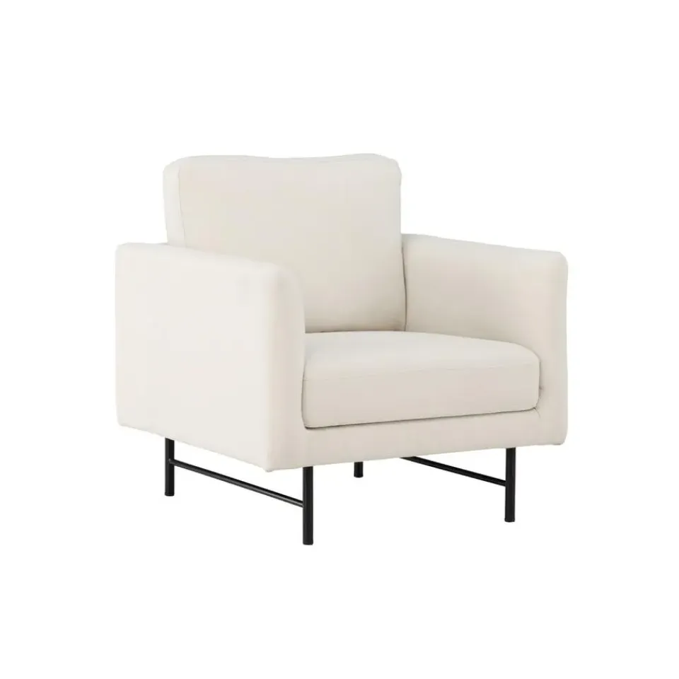 Fjôrd Fauteuil Wit Stof - 86x87x68cm - Sky Best