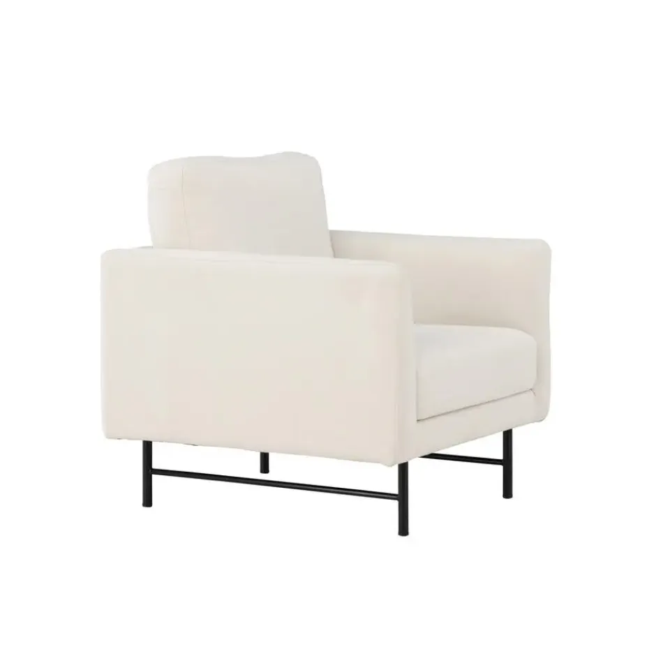 Fjôrd Fauteuil Wit Stof - 86x87x68cm - Sky Best