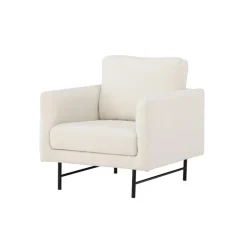 Fjôrd Fauteuil Wit Stof - 86x87x68cm - Sky Best