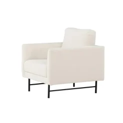 Fjôrd Fauteuil Wit Stof - 86x87x68cm - Sky Best