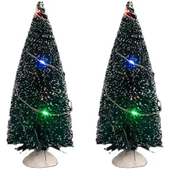 Feeric lights & Christmas Feeric Christmas 2x decoratie kerstboompjes - 15 cm - 20 LEDs Discount