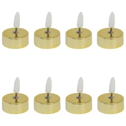 Feeric lights & Christmas LED waxinelichtjes - 8x - goud glans New