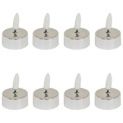 Feeric lights & Christmas LED theelichtjes - 8x - zilver - 5,5 cm Online