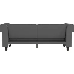 Dorel Home Felix - 3-zits slaapbank in grijze kunstleer Outlet