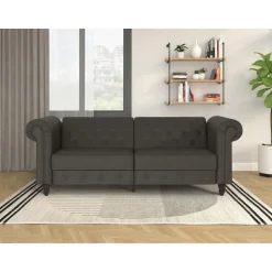 Dorel Home Felix - 3-zits slaapbank in antraciet stof Clearance