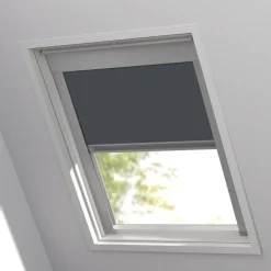 Fenstr dakraamrolgordijn Hamburg verduisterend - antraciet (20048) New