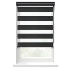 Fenstr Duo rolgordijn Nice lichtdoorlatend - zwart (15060) Online