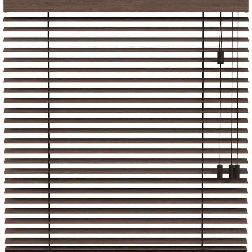 Fenstr houten jaloezie Oslo 50mm - donker bruin (30402) Hot