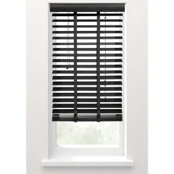 Fenstr jaloezie hout 50 mm zwart - 180x180 cm New