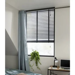 Fenstr jaloezie hout 50 mm zwart - 120x180 cm Best